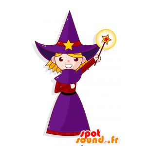 Mascot tryllekunstner, fe. Blond heksemaskot - Spotsound maskot