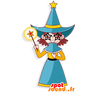 Mascot magician. Witch mascot