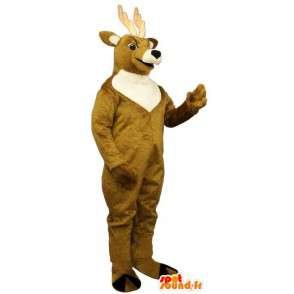 Brun og hvit hjort Mascot - MASFR007334 - Stag og Doe Mascots