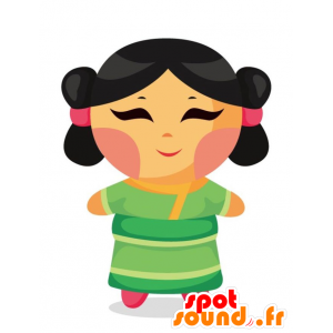 Mascotte de femme asiatique...