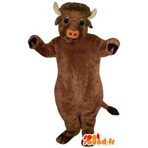 Brun buffalo maskot. Buffalo kostume - Spotsound maskot kostume