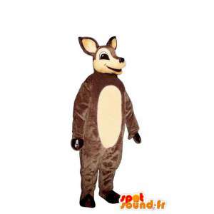 Mascotte de biche marron et blanche - MASFR007337 - Mascottes Cerf et Biche