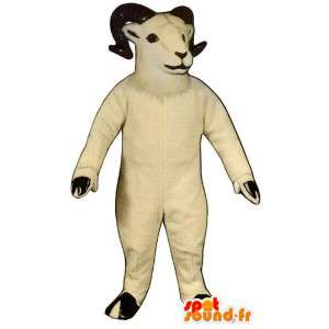 Mascot weißen Widder. Kostüm ram - MASFR007338 - Bull-Maskottchen