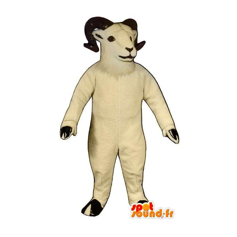 Mascot weißen Widder. Kostüm ram - MASFR007338 - Bull-Maskottchen