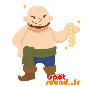 Bandit mascotte pirata, calvo e grassoccio - Mascotte 2D / 3D - MASFR028983 - SpotSound.fr