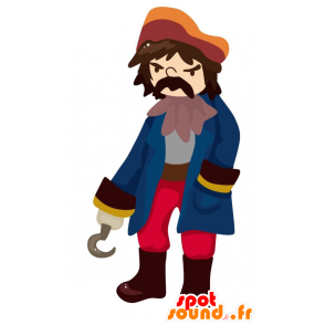 Pirate maskot knír v tradičním oděvu - 2D / 3D maskoti - MASFR028984 - SpotSound.fr