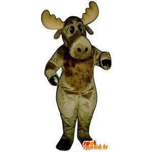 Mascotte d'élan marron - MASFR007341 - Mascottes Cerf et Biche