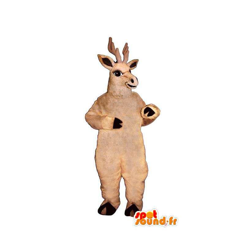 Mascot deer beige. Reindeer Costume - MASFR007342 - Mascots stag and DOE