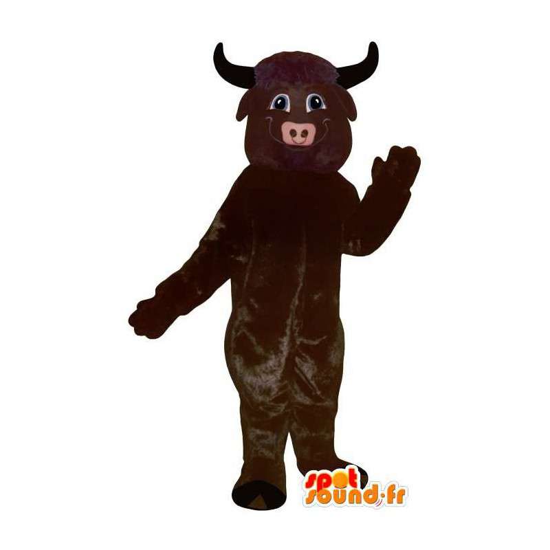 Donker bruin buffels mascotte - MASFR007343 - Mascot Bull