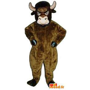 Mascotte de taureau marron. Costume de taureau - MASFR007344 - Mascotte de Taureau