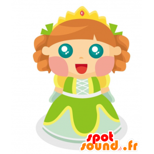 Mascotte de princesse habillée d'une belle robe - MASFR029012 - Mascottes 2D/3D