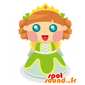 Princess μασκότ ντυμένος με ένα όμορφο φόρεμα - MASFR029012 - 2D / 3D Μασκότ