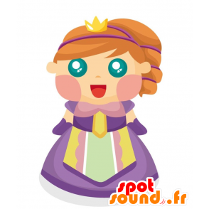 Mascot rødhåret prinsesse. Doll Mascot, dronning - MASFR029018 - 2D / 3D Mascots