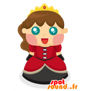 Princess Mascot med blå øyne. Queen Mascot - MASFR029020 - 2D / 3D Mascots