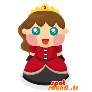 Princess Mascot met blauwe ogen. Queen Mascot - MASFR029020 - 2D / 3D Mascottes