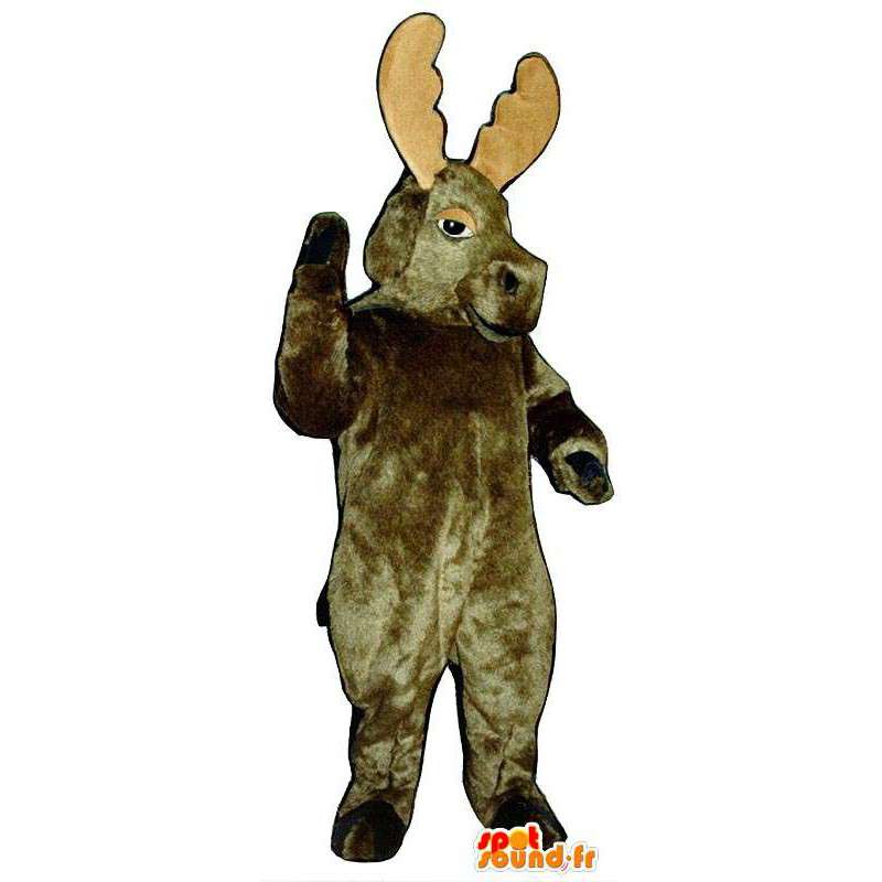 Brun elgtøj. Caribou kostume - Spotsound maskot kostume
