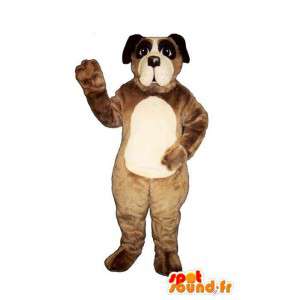 Costume de chien marron et blanc - MASFR007349 - Mascottes de chien