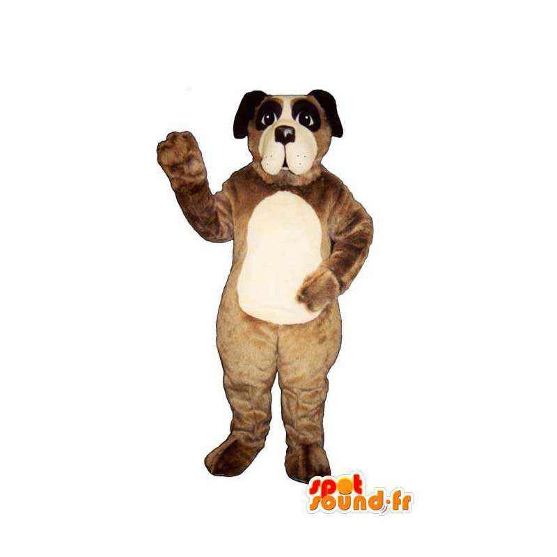 Suit of brown and white dog - MASFR007349 - Dog mascots