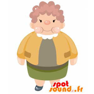 Mascot donna obesa. mascotte nonna - MASFR029037 - Mascotte 2D / 3D