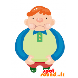 Mascot red and obese boy. Mascot schoolboy - MASFR029038 - 2D / 3D mascots