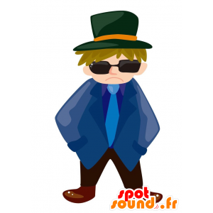Mascot detective privato. mascotte ragazzo vestito - MASFR029039 - Mascotte 2D / 3D