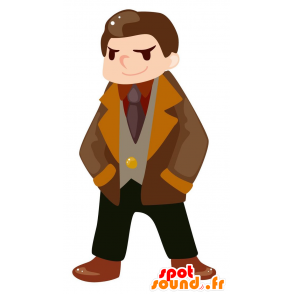Mascota del hombre, detective privado con un traje y corbata - MASFR029041 - Mascotte 2D / 3D