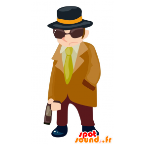 Atirador mascote. Bandit mascote, gangster - MASFR029045 - 2D / 3D mascotes