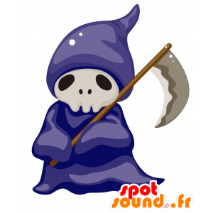 Ghost mascot with a scythe. Mascot death - MASFR029050 - 2D / 3D mascots