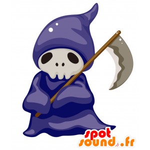 Ghost mascotte met een zeis. Mascot dood - MASFR029050 - 2D / 3D Mascottes