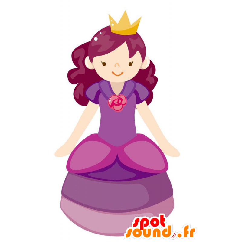 Mascot princesa púrpura. mascota de la reina - MASFR029062 - Mascotte 2D / 3D