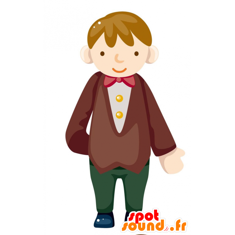 Mascot elegante Mann in einem Anzug mit einer Fliege - MASFR029068 - 2D / 3D Maskottchen