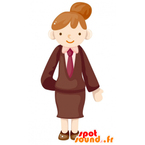 Mascot gastvrouw. Mascot elegante vrouw - MASFR029069 - 2D / 3D Mascottes