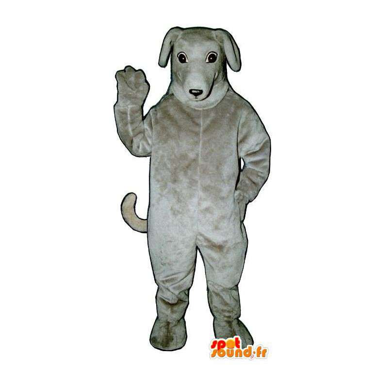 Grå hundedragt, stort - Spotsound maskot kostume