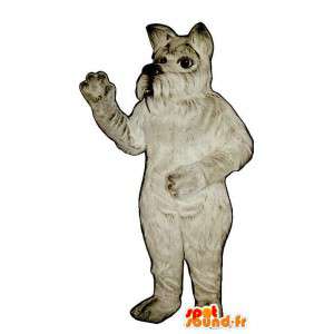 Mascot perro gris, peludo. Perro traje escocés - MASFR007360 - Mascotas perro