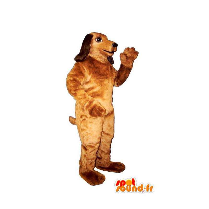 Ruskea koira maskotti. koira Costume - MASFR007364 - koira Maskotteja