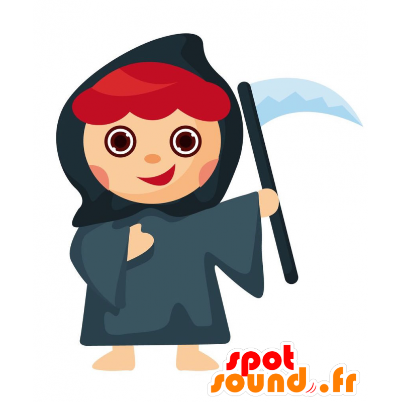 Mascota del niño disfrazado de cosechador de almas - MASFR029112 - Mascotte 2D / 3D