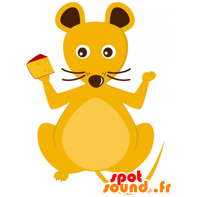 Yellow rat mascot, giant. rodent mascot - MASFR029129 - 2D / 3D mascots