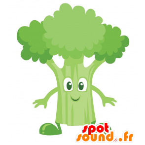 Grön broccoli maskot, jätte och aptitretande - Spotsound maskot