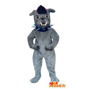 灰色のブルドッグのマスコット。ブルドッグコスチューム-MASFR007370-犬のマスコット