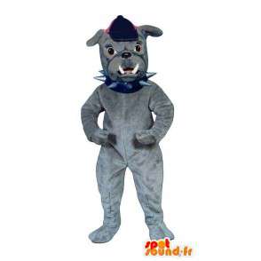 Gray bulldog mascot. Costume bulldog - MASFR007370 - Dog mascots