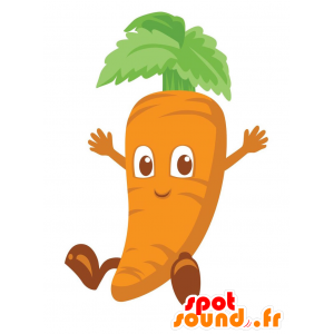 La mascota de la zanahoria gigante. mascota vegetal - MASFR029142 - Mascotte 2D / 3D
