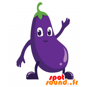 Mascot giant eggplant. vegetable mascot - MASFR029144 - 2D / 3D mascots
