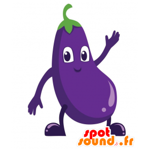 Mascot giant eggplant. vegetable mascot - MASFR029144 - 2D / 3D mascots