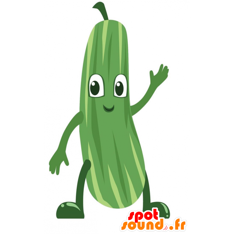 Mascot giant zucchini. Cucumber mascot - MASFR029146 - 2D / 3D mascots