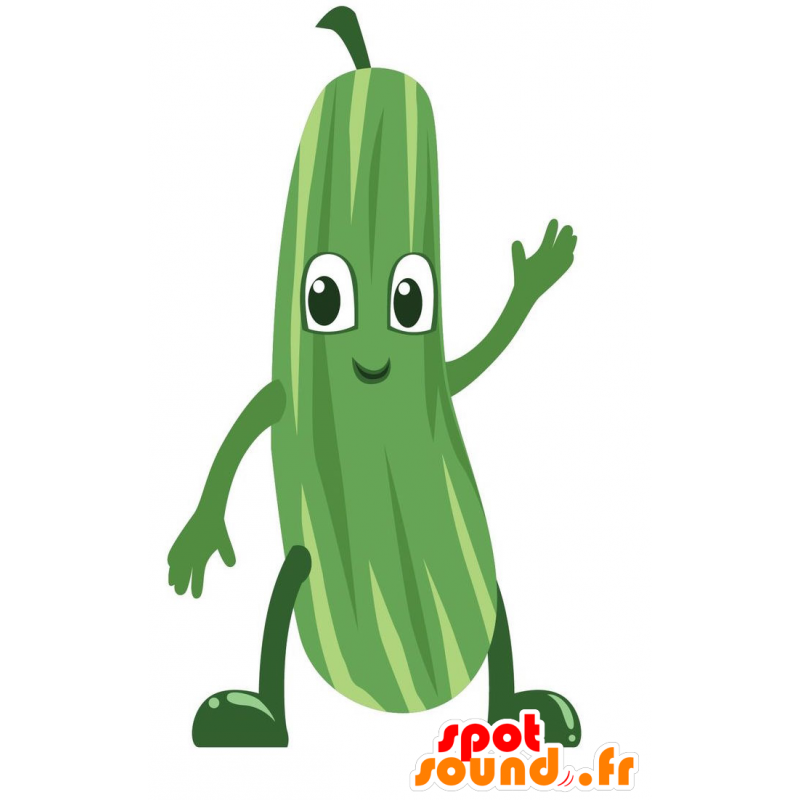 Mascotte de courgette géante. Mascotte de concombre - MASFR029146 - Mascottes 2D/3D