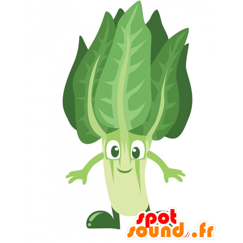 Chinese cabbage mascot green and white giant - MASFR029147 - 2D / 3D mascots