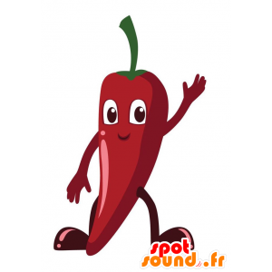 Mascotte de piment rouge géant. Mascotte d'épice mexicaine - MASFR029148 - Mascottes 2D/3D
