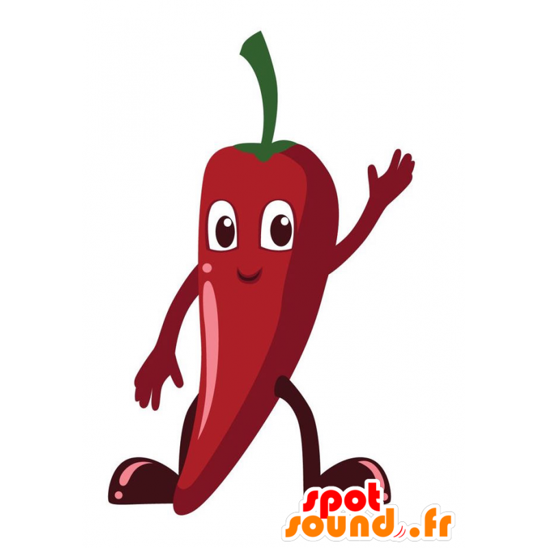 Mascot giant chili pepper. Mexican spice mascot - MASFR029148 - 2D / 3D mascots