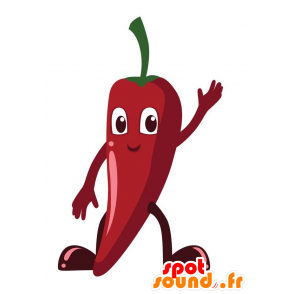 Mascotte de piment rouge géant. Mascotte d'épice mexicaine - MASFR029148 - Mascottes 2D/3D