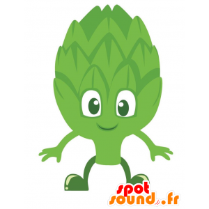 Mascot groene artisjok reuze leuk en vriendschappelijk - MASFR029149 - 2D / 3D Mascottes